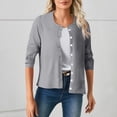 thumbnail image 6 of Fall Cardigan Sweaters for Women Lightweight 2026 Long Sleeve Button Down Open Front Cardigan, XL, 6 of 6