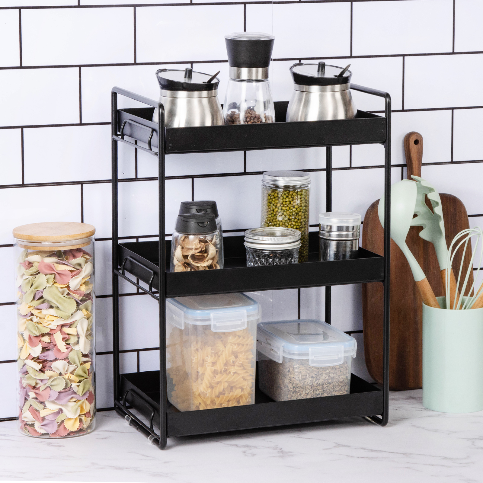 Under Sink Organizer, 3 Tier, Bathroom Standing Rack, Bath Collection