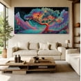 thumbnail image 6 of Large Tree of Life Canvas Wall Art, Abstract Canvas Prints Fantasy Landscape Paintings, Oversized Nature Pictures Artwork for Modern Home Decoration, 6 of 7