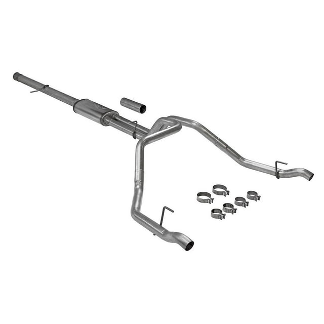 Flowmaster Exhaust System Kit 717890 FlowFX Cat-Back System; 409S Stainless Steel; With Muffler; 3-1/2 Inch Pipe Diameter To 2-1/2 Inch Pipe Diameter; Single Exhaust With Dual Exit; Rear Exit