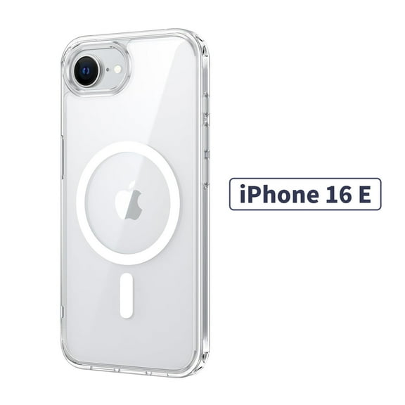 for iPhone16 E Case, Compatible with MagSafe, Shockproof Military-Grade Protection, Magnetic Phone Case for iPhone 16 E, Clear