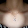 thumbnail image 4 of Rosec Jewels Dangle Pendant Necklace with Certified Moissanite for Women - D-VS1 Quality, 10K White Gold, 4 of 8
