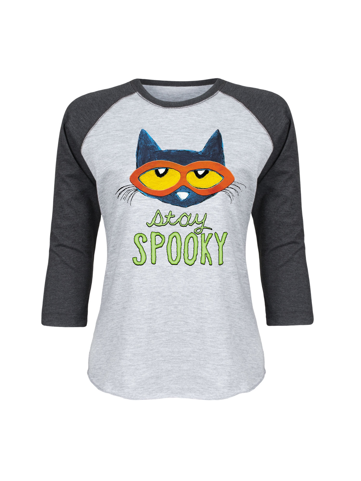 Pete The Cat Stay Spooky ADULT Women's RAGLAN