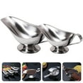 thumbnail image 5 of Stainless Steel Gravy Boat Set with Ladle for Sauces and Dressings, 5 of 6
