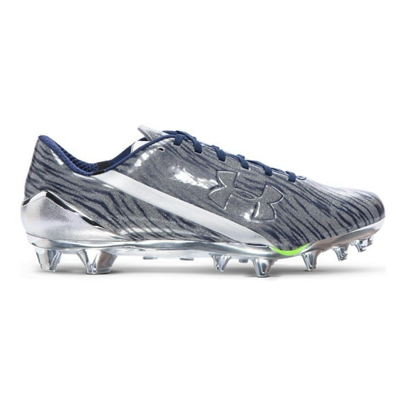 Under Armour Men's UA Spotlight Football Cleats 1280533 241 (Metallic Silver/ Midnight Navy, 9 D(M) US)
