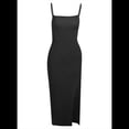 thumbnail image 3 of Vestido de Punto con Espalda Descubierta para Mujer, Sexy, para Fiesta, de Verano, con Abertura Lateral. Negro M, 3 of 10