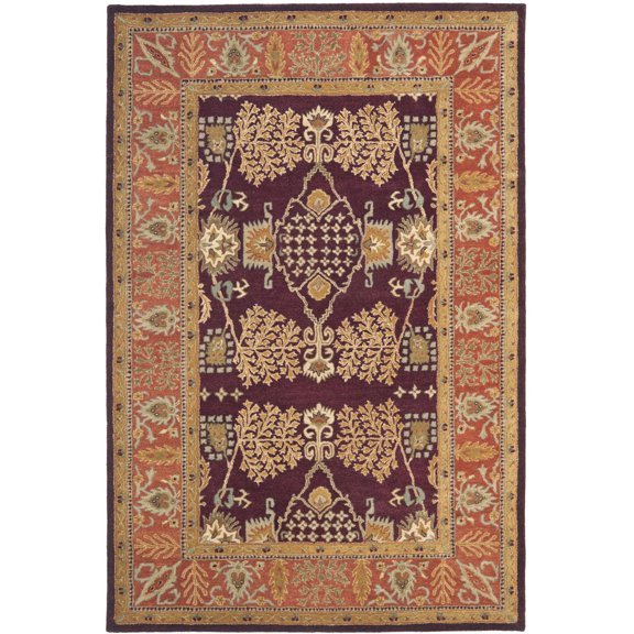 SAFAVIEH Bergama Tarah Oriental Wool Area Rug, Red/Rust, 5' x 8'