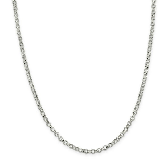 Primal Silver Sterling Silver 4.0mm Rolo Chain