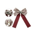 thumbnail image 3 of INSPIRE CHIC Women's Ribbon Lace Brooch Bow Vintage Tie Pin Clip Bow Ties One Size Burgundy, 3 of 5