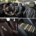 thumbnail image 4 of KUIFORTI Aztec Tribal Car Seat Covers Full Set Set of 14 with Auto Seat Belt Cover Auto Center Console Pad Car Steering Wheel Cover Cars Headrest Covers Fit for Most Cars, 4 of 7