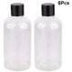 thumbnail image 3 of Botella de plástico transparente de 250 ml, 6 unidades, para cosméticos, portátil, vacía, para almacenar loción, con tapa negra, para viajes en casa., 3 of 7