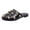 Black, variant on Women's Close Toe Flat Sandals Lightweight Fashion Studded Leather Mules Casual Backless Slip On Slide Dress Shoes Red Size 9