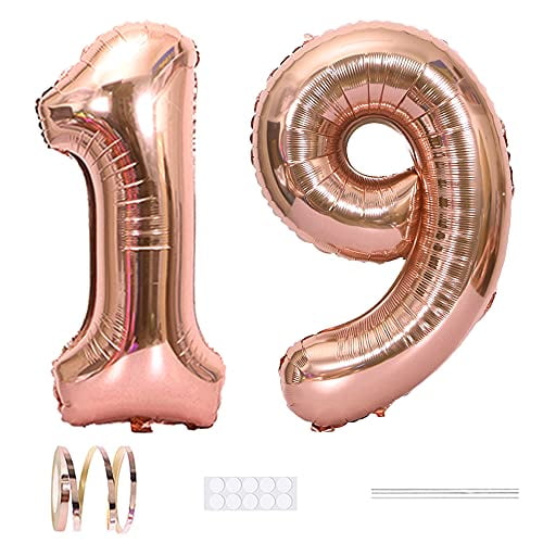 Empirisch Veroveren Hoe dan ook Xihuimay Number 19 Balloons 40 inch Digital Balloon Alphabet 19 Birthday  Balloons Digit 19 Helium Big Balloons for Birthday Party Supplies Wedding  Bachelorette Bridal Shower, Rose Gold Number 19 - Walmart.com