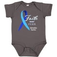 thumbnail image 3 of Inktastic Faith over Fear Hydrocephalus Awareness with Blue Ribbon Boys or Girls Baby Bodysuit, 3 of 5