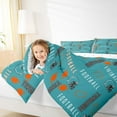 thumbnail image 4 of Homewish Football Hemelt Queen Comforter Set,Boys Ball Game Bedding Sets,Cyan Orange Bedding Comforter Set For Teens,Ultra Soft Home Decor Reversible,3 Pieces, 4 of 8