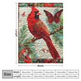thumbnail image 4 of BCIIG Cardinals Blanket Red Birds Throw Blanket Plush Blankets Bedding for Valentine's Day Christmas Day Soft Sofa Decor 40x50in, 4 of 6