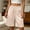 Khaki, variant on Ice Silk Five Point Shorts, Thin Loose Plus Size Home Lounge Bottoms, Summer Ice Silk Five Point Pants Thin Loose Plus Size Home Leisure Comfortable Women's Pants