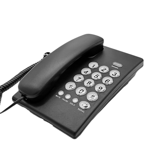 yingyy Landline For Clear Sound Handset and Telephones ABS for Business/ Use black