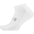 thumbnail image 3 of Under Armour 730-U6725P6-170 White Men's Size 8-12 Sweat Wicking No Show Socks, 3 of 5