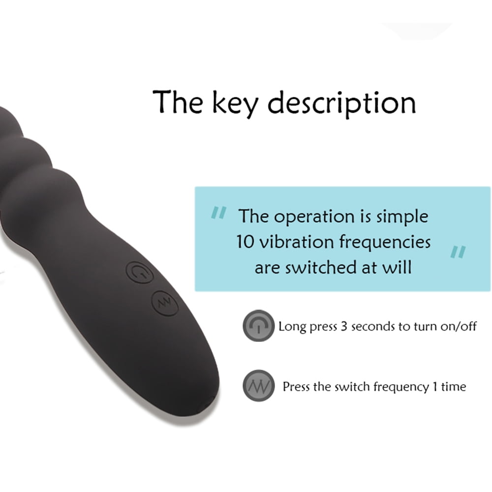 Birdsexy 10 frequency Vibrating Pull Bead Anal Vibrator Anal Plug USB Rechargeable Silicone Massager Toys for Men Women