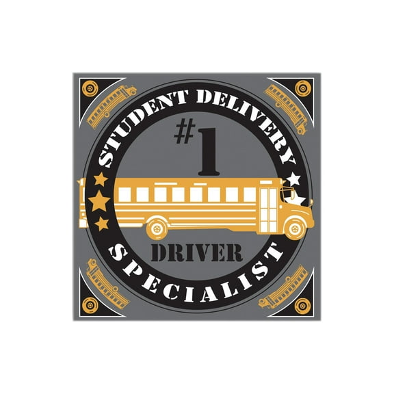Specialist #1 Driver Yellow School Bus 12 x 12 Wood Wall Sign Plaque