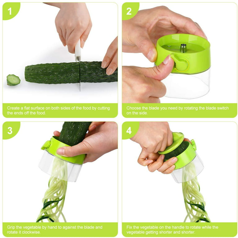 Voaesdk Handheld Spiralizer Vegetable Slicer,4 in 1 Heavy Duty Veggie —  CHIMIYA