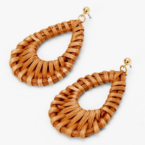 Claire's Brown Drop Shape Natural Earrings
