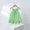 Green, variant on HOMADLES Toddler Girls Dress Mesh Cotton Crewneck Sleeveless Mesh Bow Print Thin Lightweight Casual Dress Blue 4 T