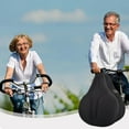 thumbnail image 6 of Non-Slip Silicone Bike Seat Cover Ventilated Gel Pad Reflective Universal Fit Shock Absorbing Saddle Cushion 30x27cm​​, 6 of 7