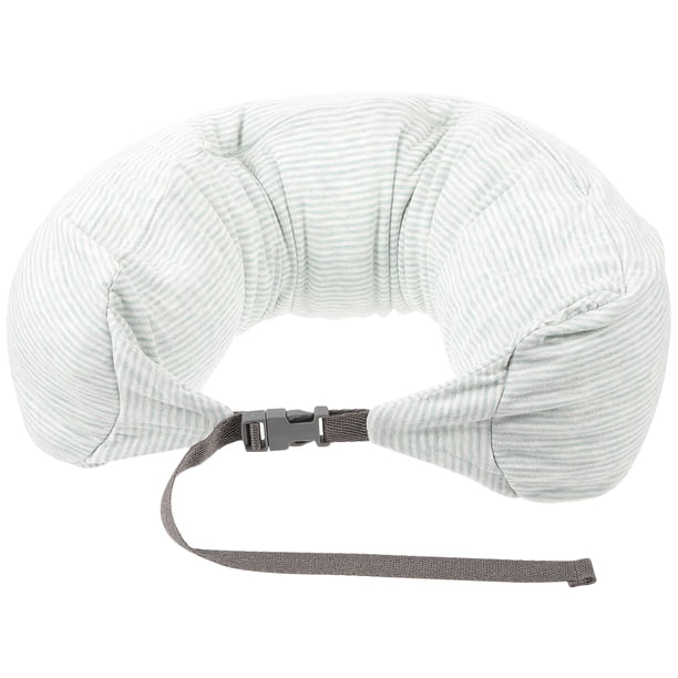 Almohada cervical a rayas, flexible, en forma de U, para apoyar la cintura y el cuello, ideal para viajes en avión, tren, casa u oficina (verde).