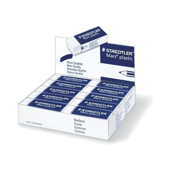 Staedtler Mars Eraser, White, Vinyl, 20 per Box