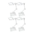 thumbnail image 4 of lionlar Hobby Réglable Angle Modèle de Poupée Support pour 6'' Pouce Poupée 4pcs Clair 4x4cm, 4 of 7