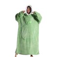 thumbnail image 1 of Shengyu Polyester Sweater Blanket With Pockets Fashionable And Warm Winter Essential Comfortable TV Blanket green, 1 of 6