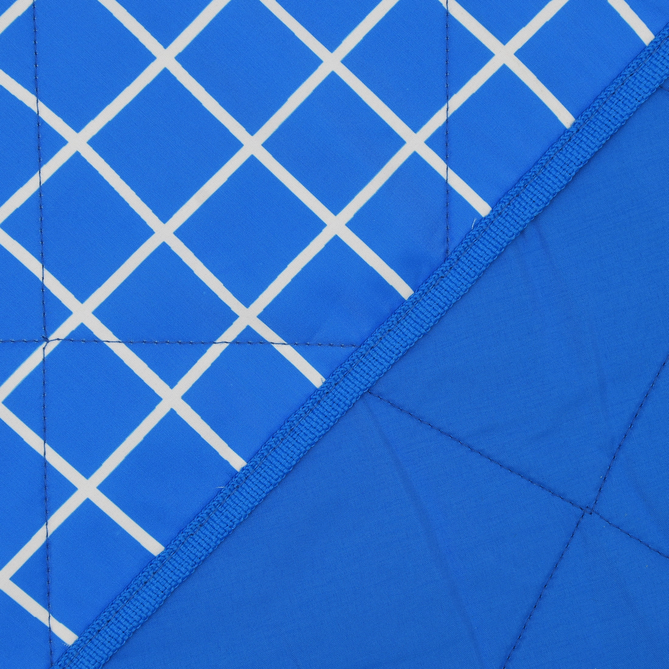 Mainstays Beach Blanket, Sand and Water Resistant, 79" x 59", Blue Grid