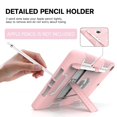 thumbnail image 4 of Funda CCMAO para iPad de 9ª, 8ª y 7ª generación de 10,2 pulgadas con soporte, color rosa, 4 of 9