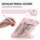 thumbnail image 4 of Funda CCMAO para iPad de 9ª, 8ª y 7ª generación de 10,2 pulgadas con soporte, color rosa, 4 of 9