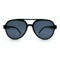 thumbnail image 5 of Mens Unique Metal Flex Hinge Round Fashion Racer Plastic Sunglasses All Black, 5 of 8