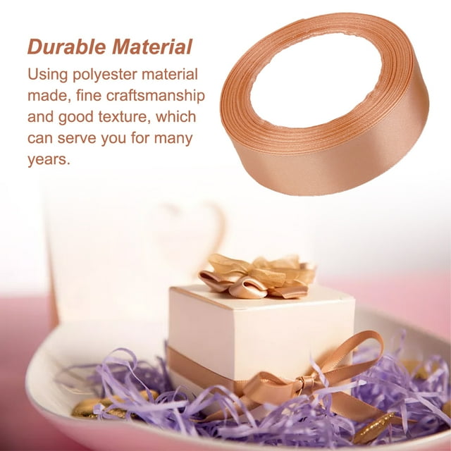 Gift Ribbon Wedding Decorations Clothes Making Supply DIY Craft Accessories Light-weight Polyester Ribbons for Ornaments Ginger Yellow 97
