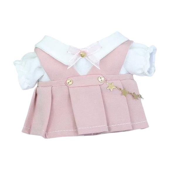 Muñeca Vogacara de 20cm colorida y suave con ropa para muñecas y casas de muñecas Rosado