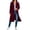 Wine, variant on Women's Plus Size Hooded Jacket, Fashion Casual Long Sleeve Solid Color Outerwear, Warm Cozy Daily Coat, Black, L