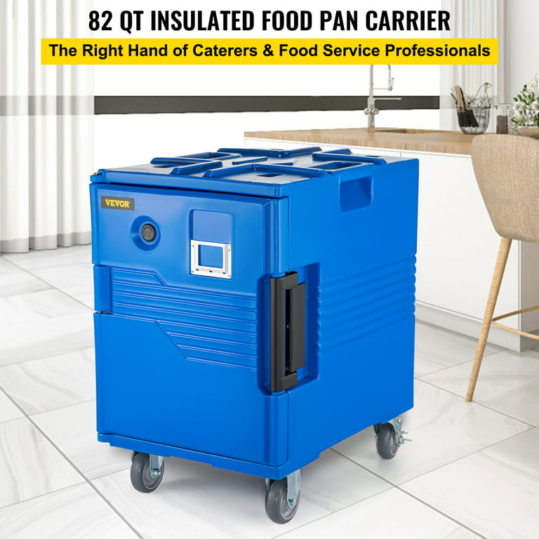 Insulated Food Pan Carrier, 82 Qt Hot Box for Catering, LLDPE Food
