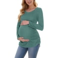 thumbnail image 2 of Women's Maternity Tops Sweaters Long Sleeve Knit Pregnancy Shirts Clothes, 2 of 6