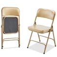 thumbnail image 4 of 2 Pack Folding Chairs with Padded Cushion and Backrest, Metal  Chairs, Lightweight Comfortable Chairs for Home and Office, Indoor and Outdoor Events, Party Wedding, Champagne Gold, 4 of 7