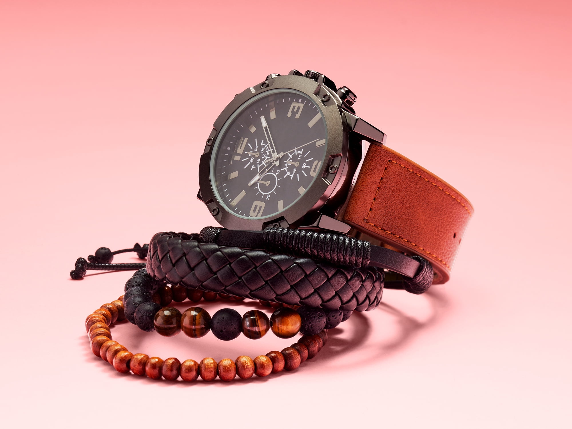 Reloj y Pulseras para hombre Men's Watch bracelets Set Man's Quartz Wr –  Nantli's - Online Store | Footwear, Clothing and Accessories