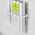 thumbnail image 6 of Magnetic Refrigerator Side Storage Rack | Stainless Steel Kitchen Organizer for Plastic Bags & Bottles | White Multifunctional Mesh Design | 11.02x5.91x3.54in, 6 of 6