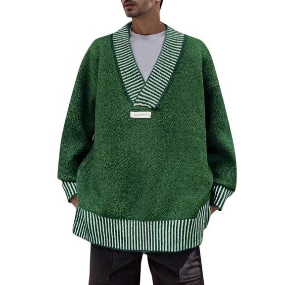 Ganlu Knitted Sweater Coat for Men Women Minimalist Design Warm Winter Pullover Soft Comfortable Casual Fashion Outerwear