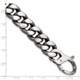 thumbnail image 4 of Sterling Silver Ruthenium and Antiqued Brushed Link Bracelet, 4 of 4