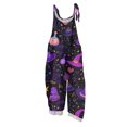 thumbnail image 2 of Overall Cotton-Linen Jumpsuit For Women With Pockets Loose Fit Spaghetti Strap Wide Leg Casual Plus Size Rompers For Women, 2 of 5