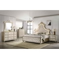 thumbnail image 2 of ACME Lucienne Velvet Upholstered Eastern King Bed with LED in Beige, 2 of 12
