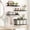 Black, variant on Fairy 4+1 Tier Bathroom Floating Shelves Over Toilet, 15.8in Wall Shelves for Bathroom, Living Room, Bedroom and Kitchen (Dark Brown)